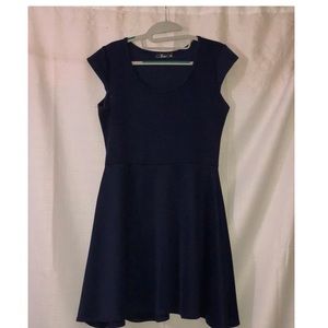 Navy blue skater dress